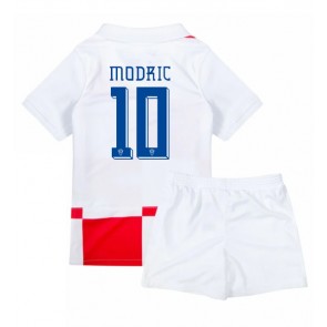 Hrvatska Luka Modric #10 Domaci Dres za Dječji EP 2024 Kratak Rukavima (+ kratke hlače)